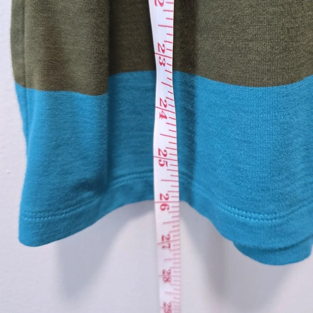 Liz Claiborne Women's Large Polo Shirt Multicolor Striped Cap Sleeve Cotton Knit